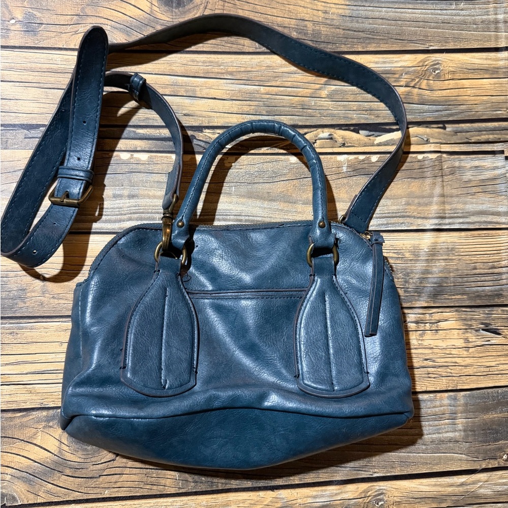 Elegant Navy‎ Leather Shoulder Bag